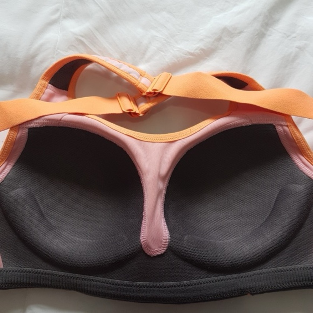 Victorias Secret Colorful Racerback Adjustable Strap Padded Sports Bra Sz 32B - Picture 5 of 7